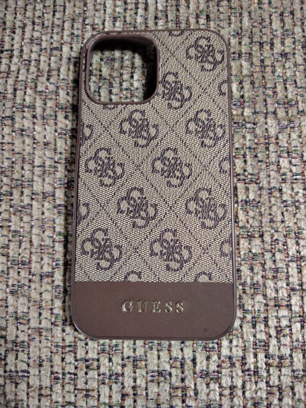 Guess Slim Profile PU Leather Protective Case For iPhone 12 Pro Max Brown/Brown